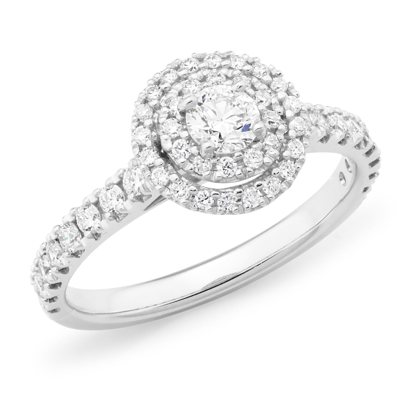 MMJ - Diamond Halo Engagement Ring