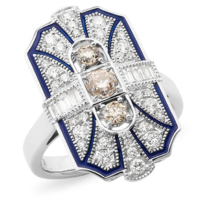 MMJ - Diamond Claw/Bead Set Dress Ring