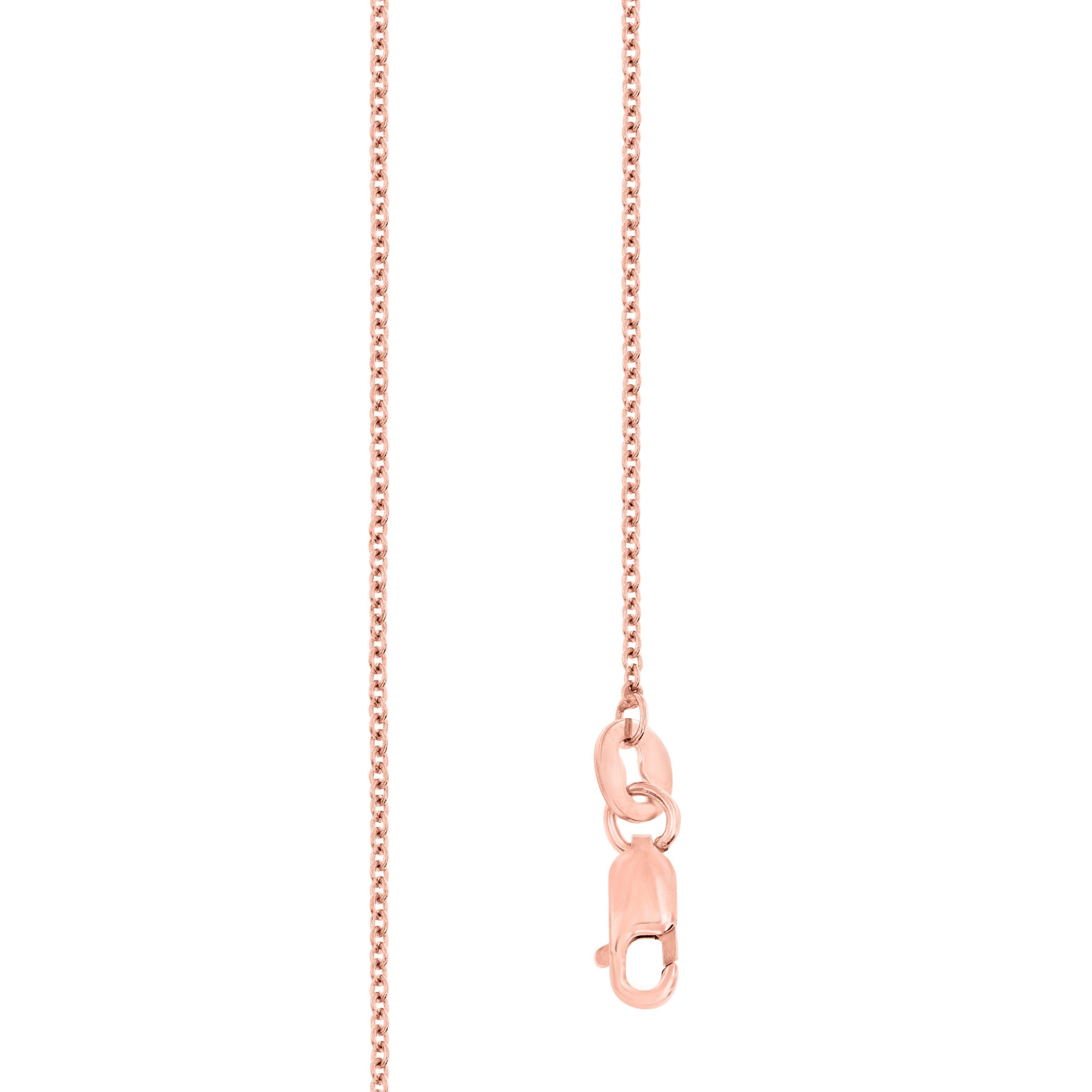 9ct Rose Gold 30 Gauge Cable Chain 40Cm