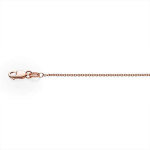 9ct Rose Gold 30 Gauge Cable Chain 55Cm