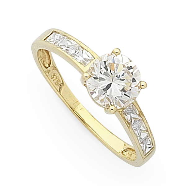 9ct gold cubic zirconia ring deals
