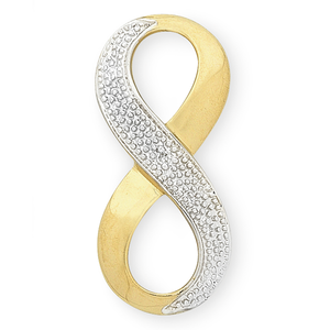9ct Gold Diamond Infinity Pendant