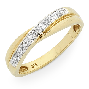 9ct Gold Diamond Set Ring