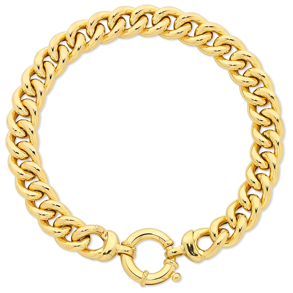 9ct Gold Silver Filled Curb Bracelet