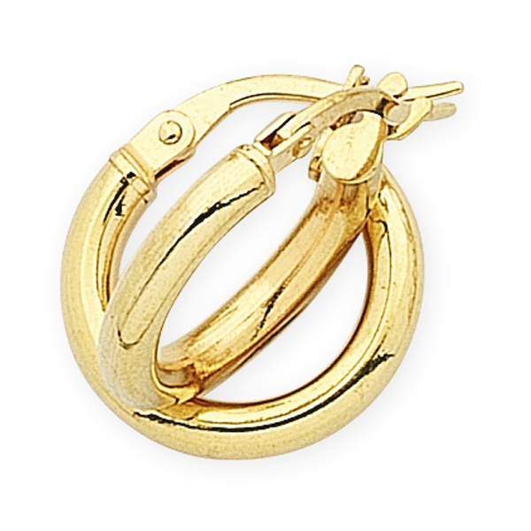 9ct Gold Silver Filled Hoop Earrings