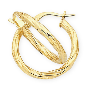 9ct Gold Silver Filled Hoop Earrings