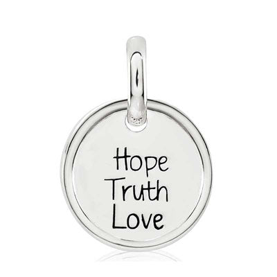 CANDID SS 12mm round plain frame 'Love truth hope'