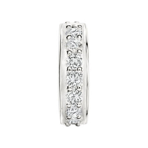 CANDID SS stopper with white cubic zirconia