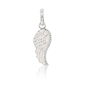CANDID SS wing charm with enamel & cubic zirconia