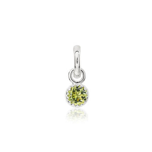 CANDID Sterling silver peridot colour August birthstone charm