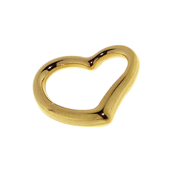 9ct Gold-Bonded Silver Polished Open Heart Pendant