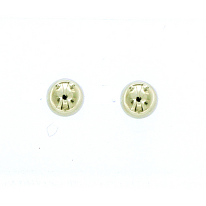 9ct Yellow Gold 8mm Half Dome Stud Earrings