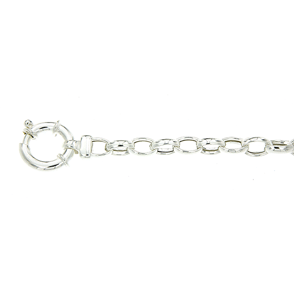 Sterling Silver 20Cm Oval Belcher With Euroclasp Bracelet