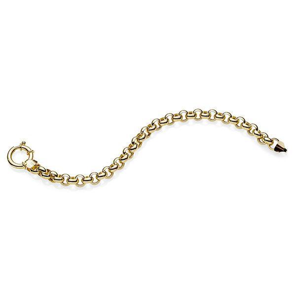 9ct Gold Bonded Silver 20Cm Belcher With Euroclasp Bracelet