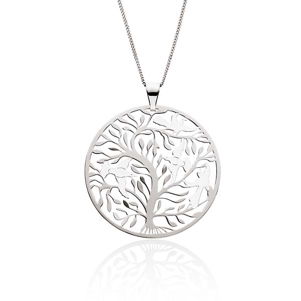 Sterling Silver 35mm Tree Of Liife Pendant