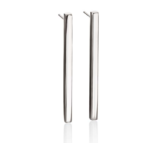 Sterling Silver Bar Stud Earrings | Lux Reve