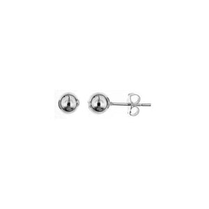 Sterling Silver Polished 5mm Ball Studs