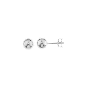 Sterling Silver Polished 8mm Ball Studs