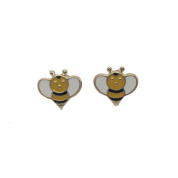 Enamel Bee Stud Earrings