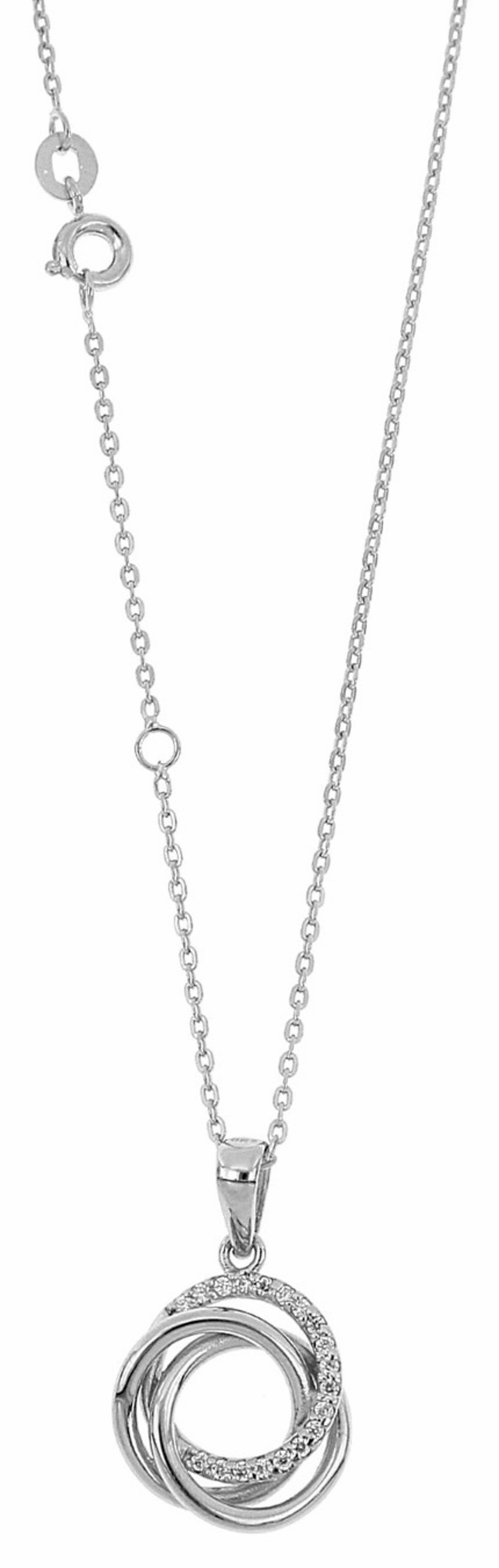 Sterling Silver Open Circle Pendant W/ Chain