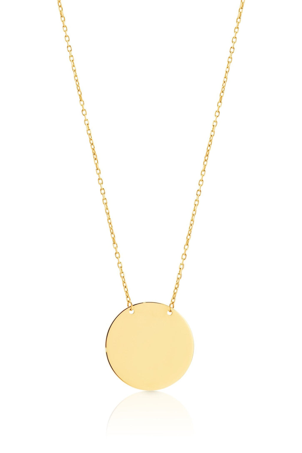 MP5882 9ct yellow gold round 15mm disc necklace (7106961899684)