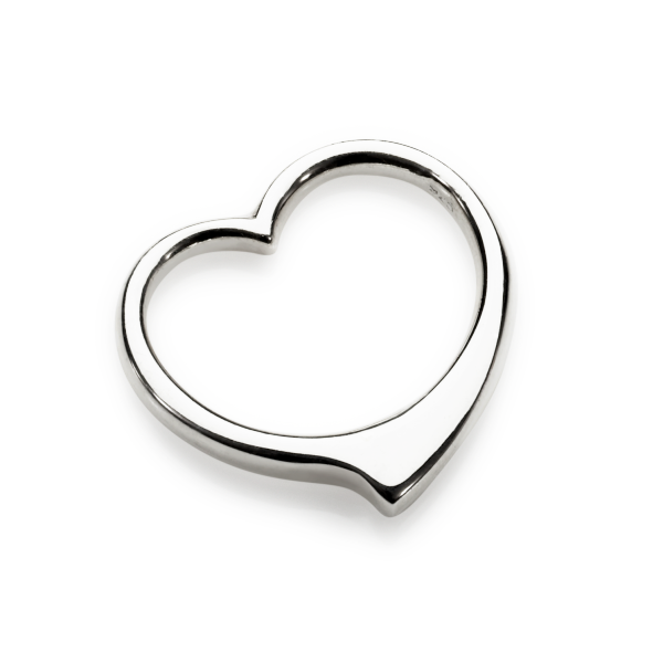 Sterling Silver 15mm Heart Slider