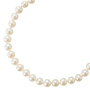 8-8.5 Freshwater Pearl Strand With Sterling Silver Polished Ball Clasp 45Cm
