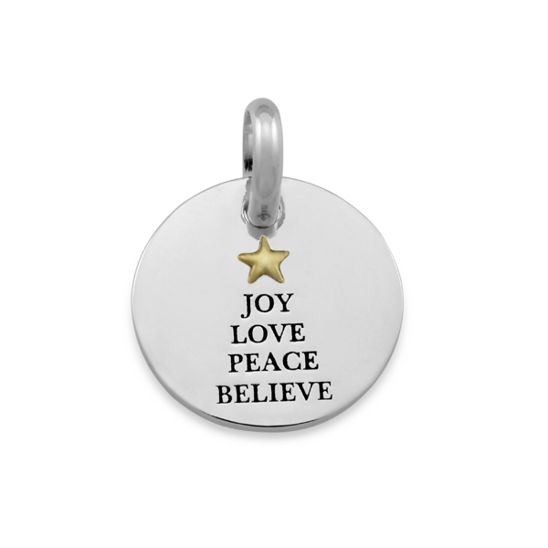 Candid 'Joy Love Peace Believe' Pendant