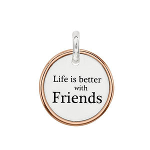 Candid 'Life Is Better With Friends' Pendant