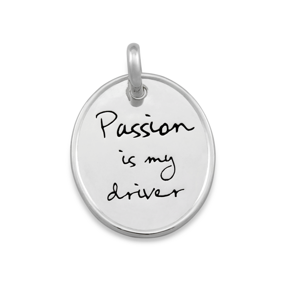 Candid 'Passion Is My Driver' Pendant