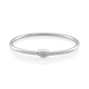 Candid Sterling Silver Oval Bangle