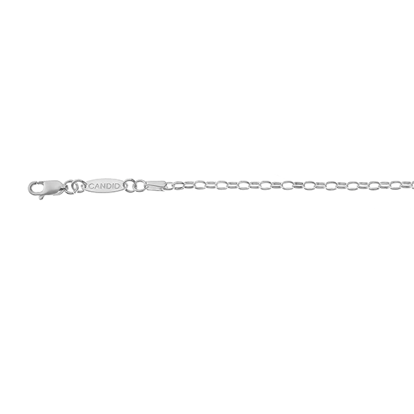 Candid Sterling silver oval belcher chain 60cm