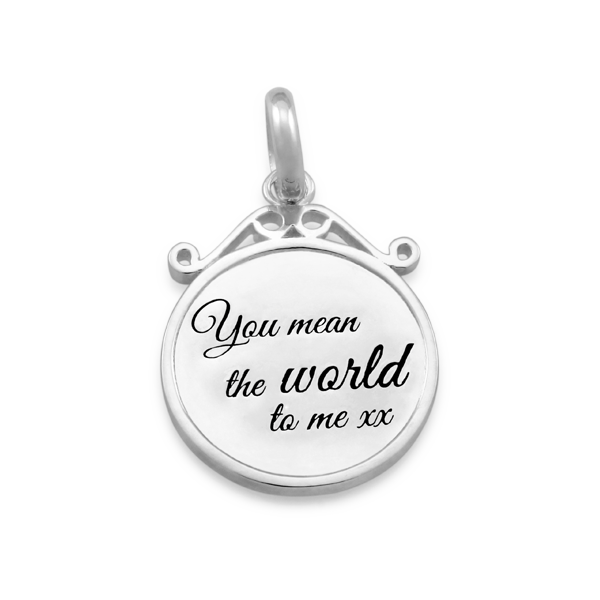 Candid 'You Mean The World To Me' Pendant
