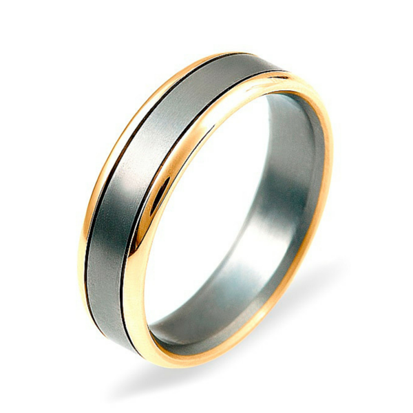 Dora 9ct Gold & Titanium Ring
