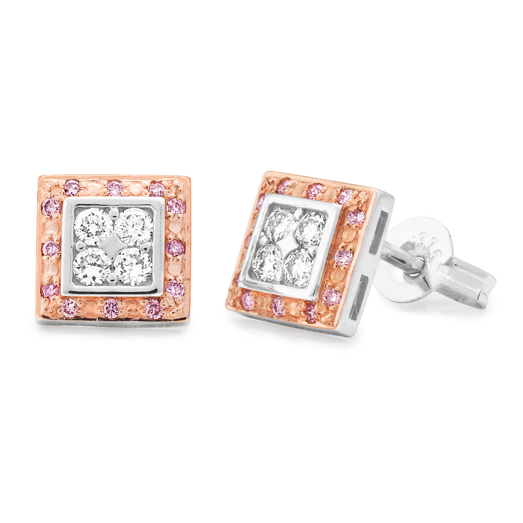 MMJ - Pink Diamond Bead Set Earring