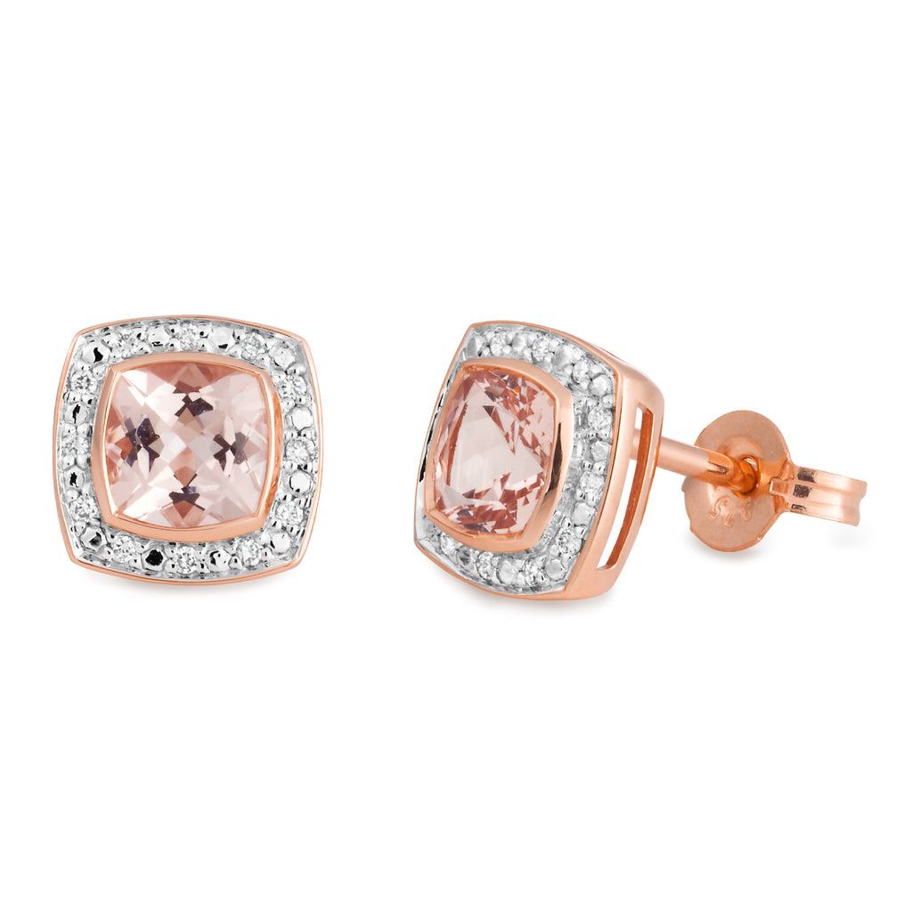 MMJ - Morganite & Diamond Earring