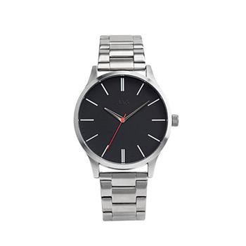 Jag Malcom Black Dial Watch in Silver Case