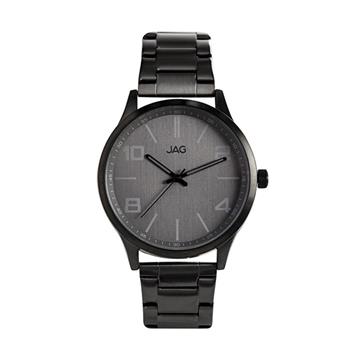 Jag Mitchell Grey Dial, Black Leather Watch