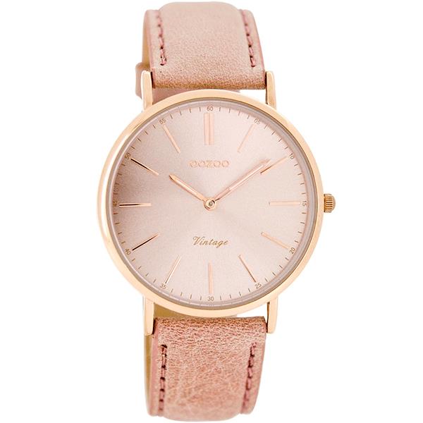 OOZOO Watch 36mm rose gold case / rose gold on  pink