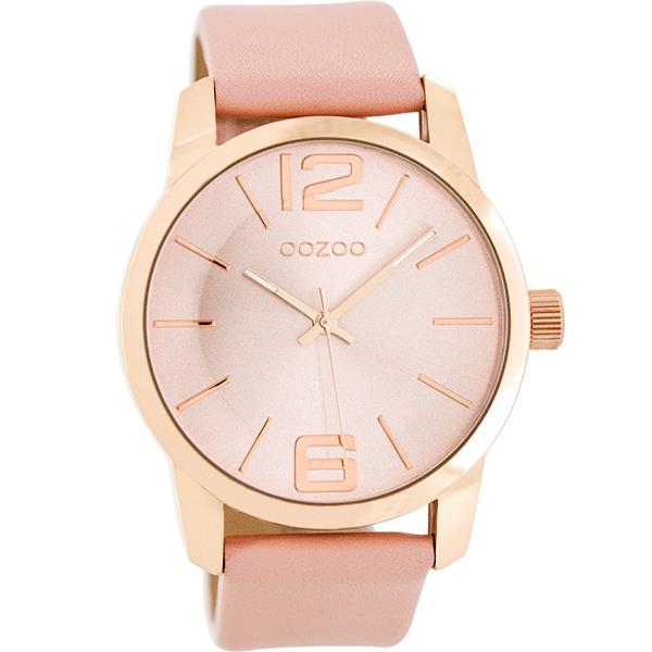 OOZOO Watch 43mm rose gold/ rose gold on brushed pink / pink