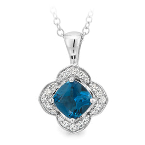 MMJ - London Blue Topaz & Diamond Pendant